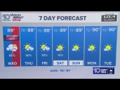 10 Weather: Wednesday midday forecast; Sept. 9, 2025