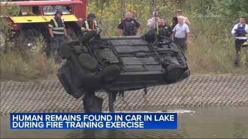 Human remains found in car connected to Hiep Luu located during Naperville fire training exercise in Lake Osborne off Aurora Ave.
