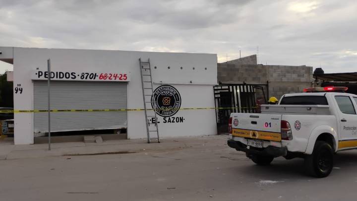 Atención. Explota tanque de gas en puesto de comida en Torreón; onda expansiva causó daños