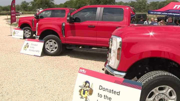 Nonprofit donates new trucks to Hill Country volunteer fire departments