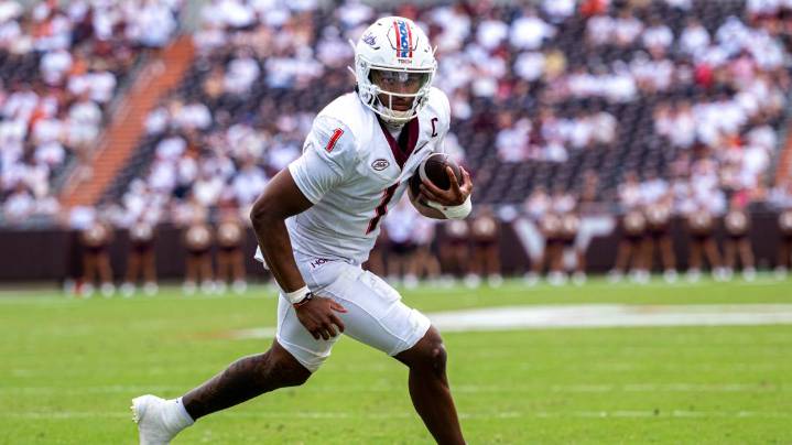 Kyron Drones powers Virginia Tech to first win in first game without Brent Pry