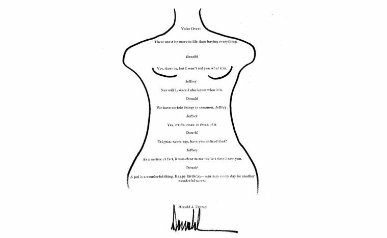 In Epstein’s ‘birthday book,’ a celebration of his lecherous exploits