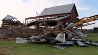 Strong winds damage Preston Trail Farms, topple trees across North Texas
