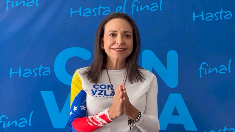 María Corina Machado asegura que “falta poco” para la caída del gobierno de Maduro