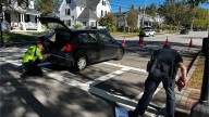 Groton MA Main Street pedestrian hit by car in crosswalk