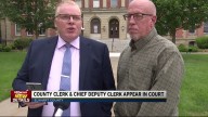 Attorney for Elkhart County Clerk Christopher Anderson speaks to ABC57 after initial hearing
