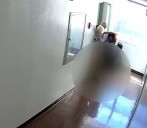 Shocking moment elderly man stabs manager at his retirement home