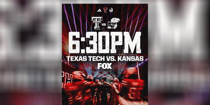 No. 11 Texas Tech set for 6:30 p.m. home kick against Kansas on Oct. 11