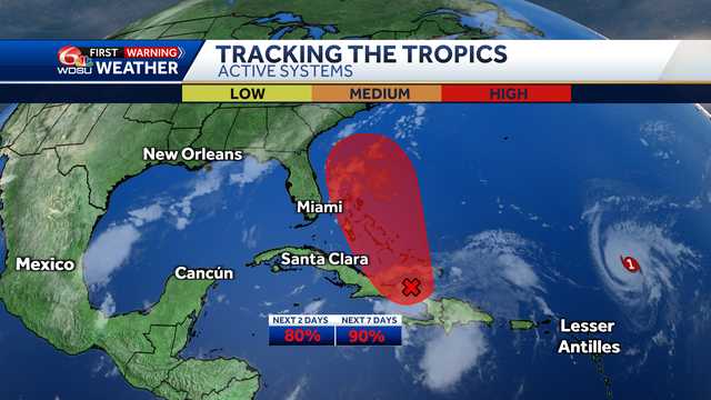 Invest 94-L expected to strengthen and could become a tropical depression or storm