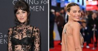 Dakota Johnson out-strips Margot Robbie as duo slip into skimpy nude dresses