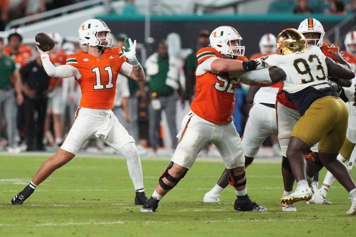 No. 4 Hurricanes' offensive line proving to be a strength