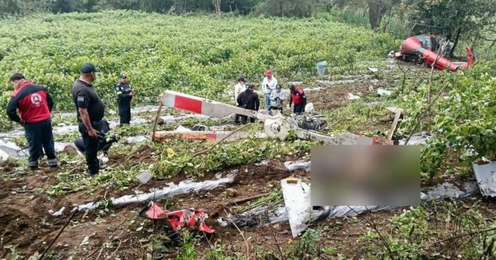 Helicóptero se desploma entre los límites de Edomex y Morelos; se reportan 2 muertos