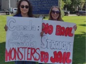 'No bail straight to jail': Protests ahead of hearing for Welland man accused of child sex assault
