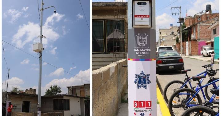 San Mateo Atenco refuerza seguridad con nuevas cámaras de videovigilancia y postes inteligentes