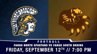 Live at 7 p.m.: Fargo North Spartans vs. Fargo South Bruins in high school football