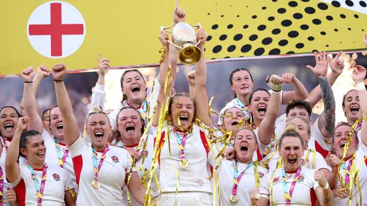 England stars fight back tears as they claim Women's Rugby World Cup glory