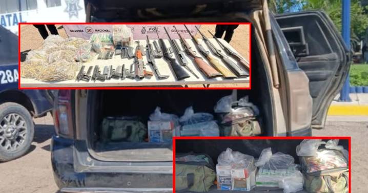 Camioneta de guerra abandonada: Aseguran vehículo blindado con torreta hidráulica y más de 1,900 cartuchos en Sinaloa