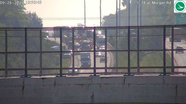 Lane blocked on I-74 following crash in Whitewater Township