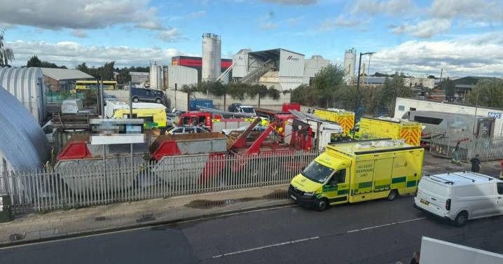 Huge emergency services presence at yard and road closed following 'medical emergency'