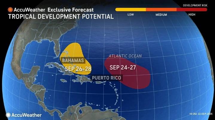 Hurricane Gabrielle passes Bermuda, 2 tropical depressions may form