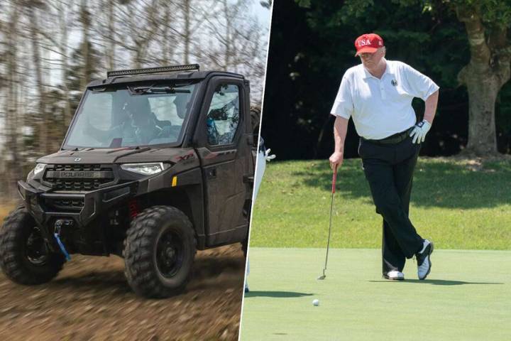 Proteger a Trump es un dolor de cabeza, así que el Servicio Secreto ha comprado un carro de golf blindado: el Golf Force One
