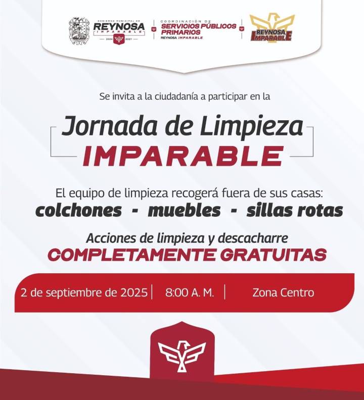 Jornada de Limpieza Imparable en la Zona Centro de Reynosa