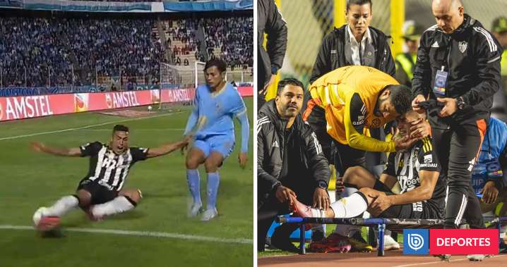 Delantero de Mineiro sufrió horrible lesión en Sudamericana: cayó sobre su pie y se destrozó tobillo