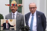 Trump mocks Chuck Schumer and Hakeem Jeffries in AI-generated video after government shutdown meeting 