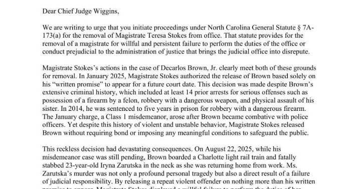 Congressional delegation requests removal of magistrate