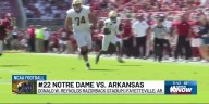 HIGHLIGHTS: Notre Dame routs Arkansas 56