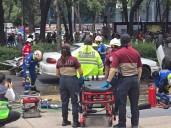 Protección Civil realiza mega simulacro en Reforma 222