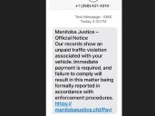 Fake fine payment texts target Manitobans