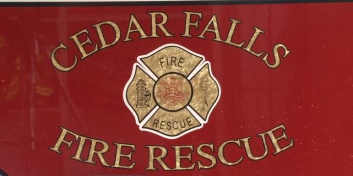 Building damaged by fire in Cedar Falls