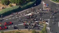 Protestantes se concentran en Navacerrada por la participación de Israel en la Vuelta a España