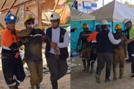 Rescatan con vida a los 23 mineros atrapados en socavón de Segovia