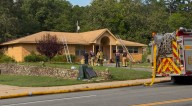 Little Rock Fire Department battles house fire near War Memorial Stadium