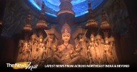 Chetla Agrani Durga Puja pandal showcases ‘Samudra Manthan’ theme with over 3 crore rudraksha