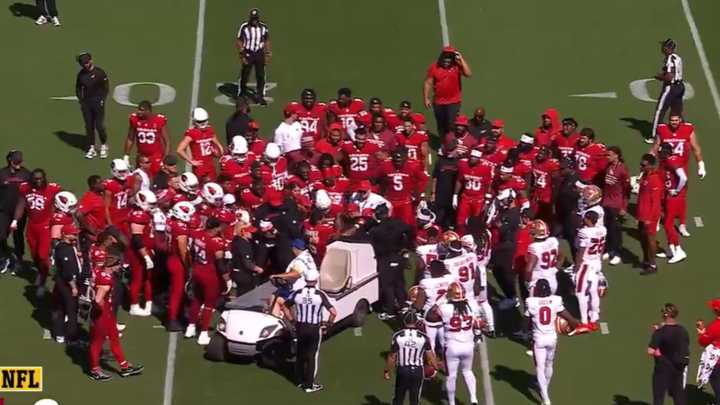 Fox refuses to show replay of James Conner's horror ankle injury as Cardinals ace is carted off and rushed to hospital
