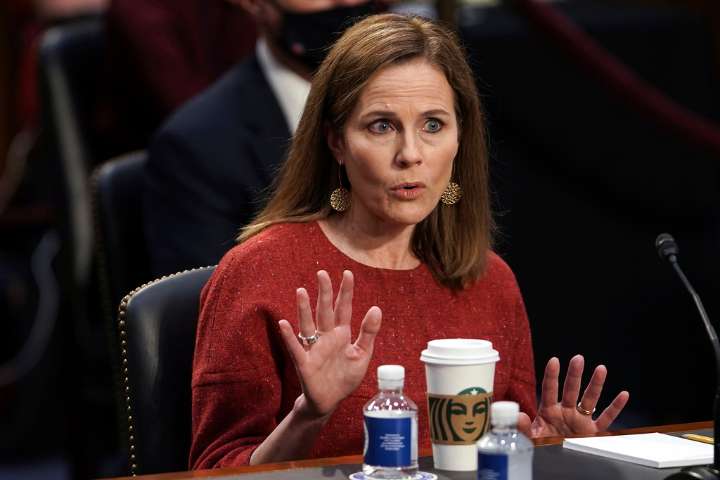 Barrett says thinking of Supreme Court as ‘Left and Right' is wrong