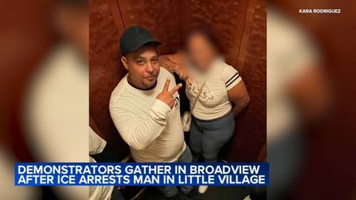 ICE Chicago: Protest held at Broadview detention center; group rallies against Little Village ICE arrest of Willian Gimenez