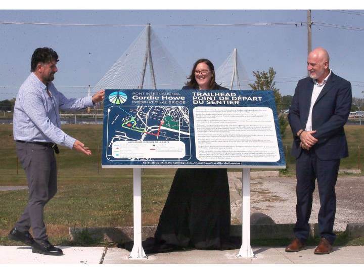 Gordie Howe officials open new bike path, but won’t say when bridge will open