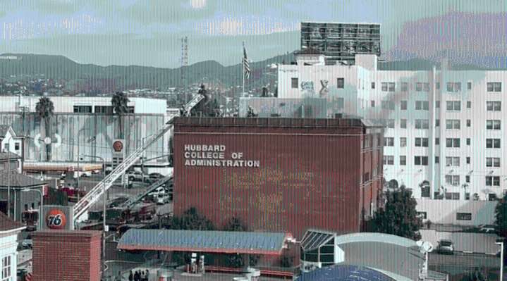 East Hollywood fire damages college building