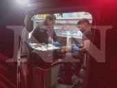 MOTOCICLISTA LESIONADO AL DERRAPAR EN SU CABALLITO DE ACERO