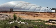 LeTourneau University’s AHP Air Dome slowly inflates as construction continues