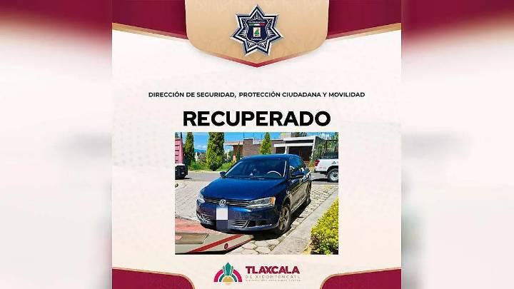 Recupera policía capitalina vehículo robado en Ocotlán tras recibir reporte ciudadano