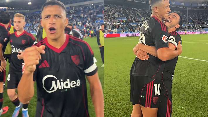 Revelan el secreto detrás del gol de Alexis Sánchez para el Sevilla y la eufórica felicitación de Gabriel Suazo con chilenismo incluido