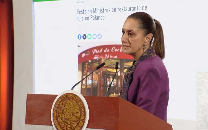 Falsa, supuesta cena de ministros en restaurante de lujo: Sheinbaum