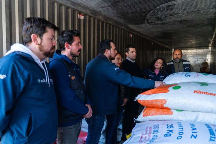 Concretan traslado aéreo de alimento para ganado en sectores aislados de Cochamó