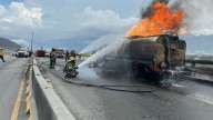 Pipa en llamas provoca caos vial y fuerte movilización en Escobedo
