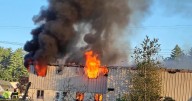Crews battle 3-alarm fire at Weare recycling facility